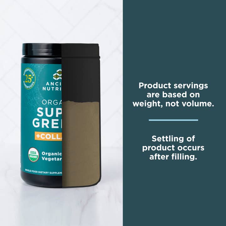 Black Organic SuperGreens + Collagen | Powder (25 Servings) for wholesale on Faire6