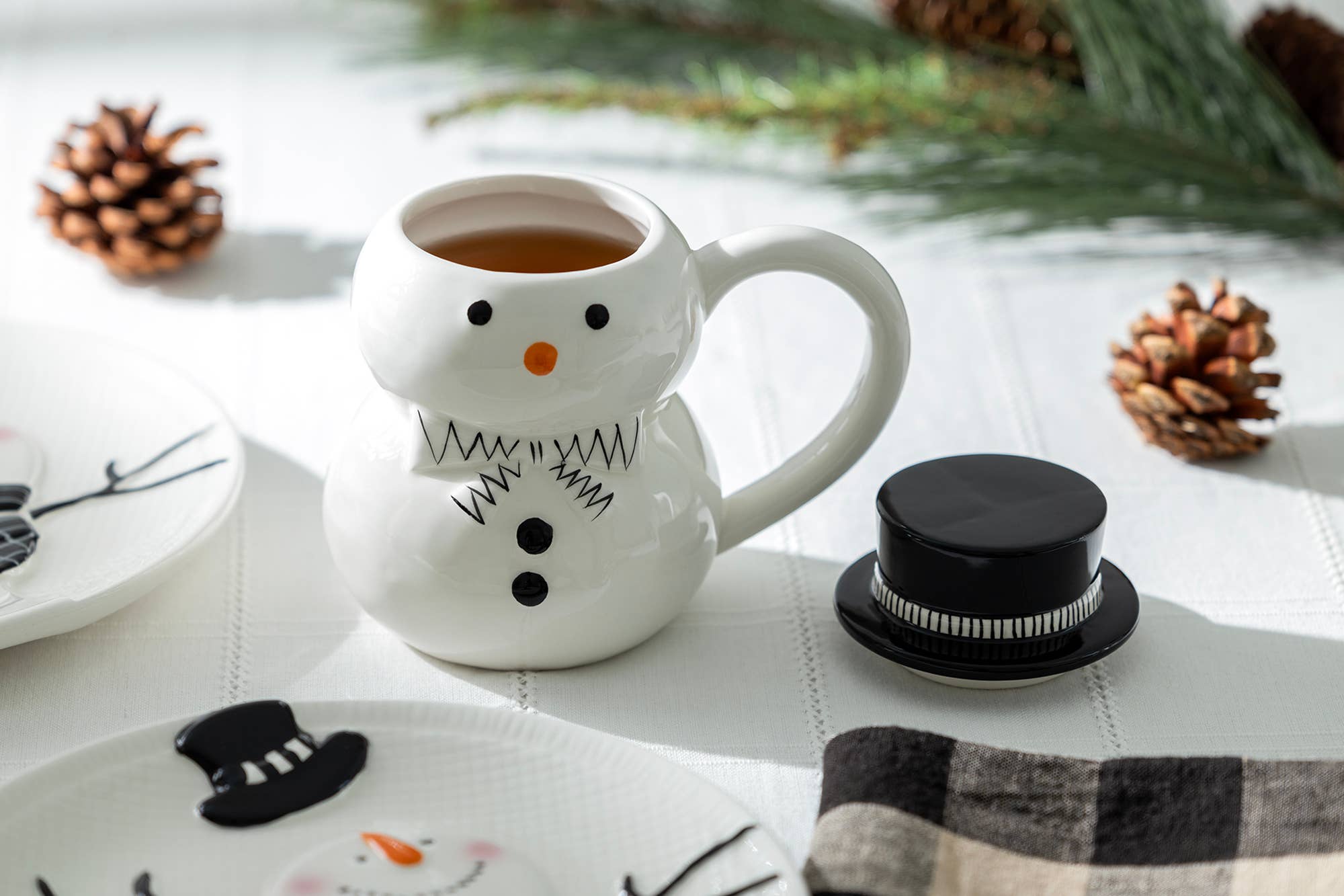 Grace Teaware - Wholesale Coffee Mug - Snowman 16oz Coffee Mug with Lid1