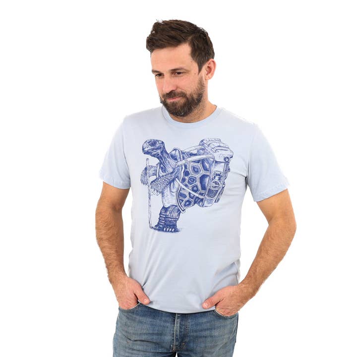 Slow Loris - Wholesale Screen Printed T-Shirt - Men's - Hiking Tortoise T Shirt