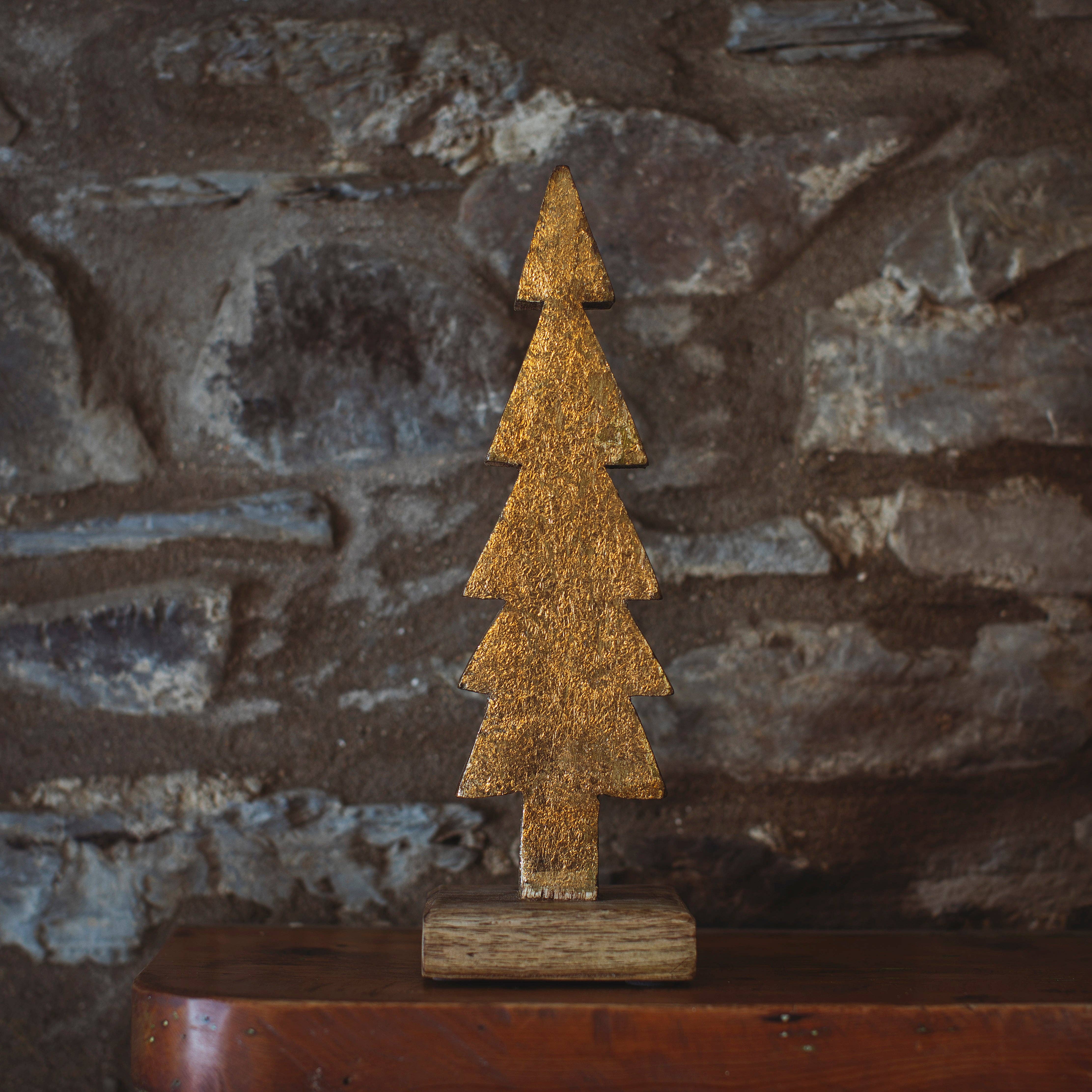 Moult – wholesale Christmas decoration – Gold Leaf Christmas Trees0