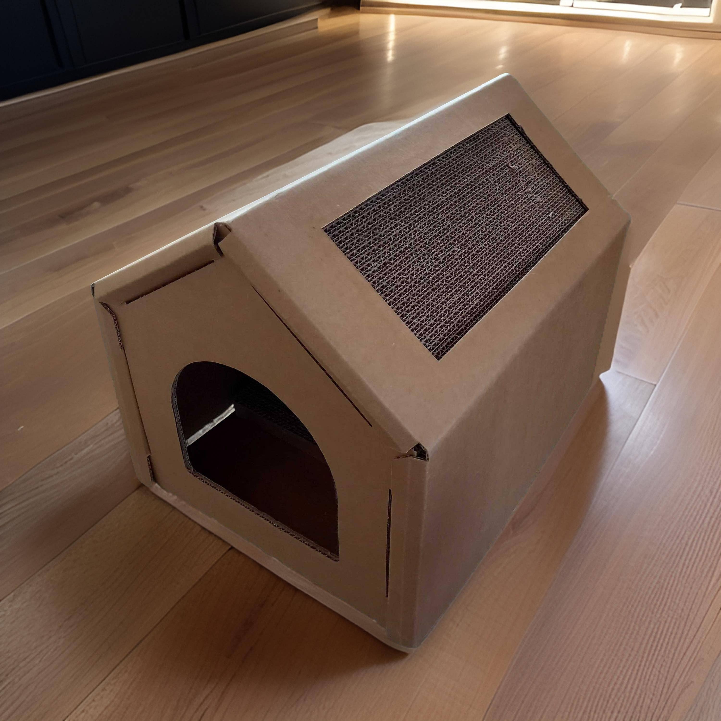 Designer Pet Products, LLC - Venta al por mayor Rascador - Gatos - Casa para gatos con rascadores – Tamaño mediano, duradera10
