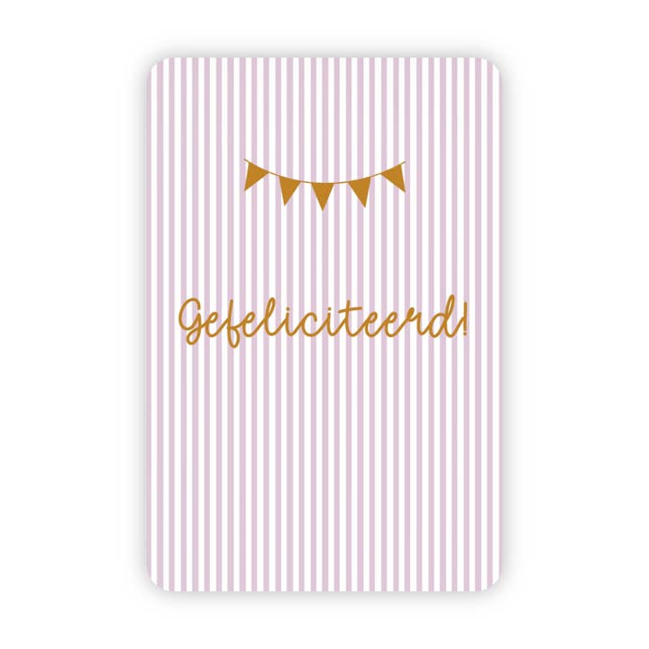 Wenskaart | Gefeliciteerd goudfolie voor wholesale door Wensjegeluk