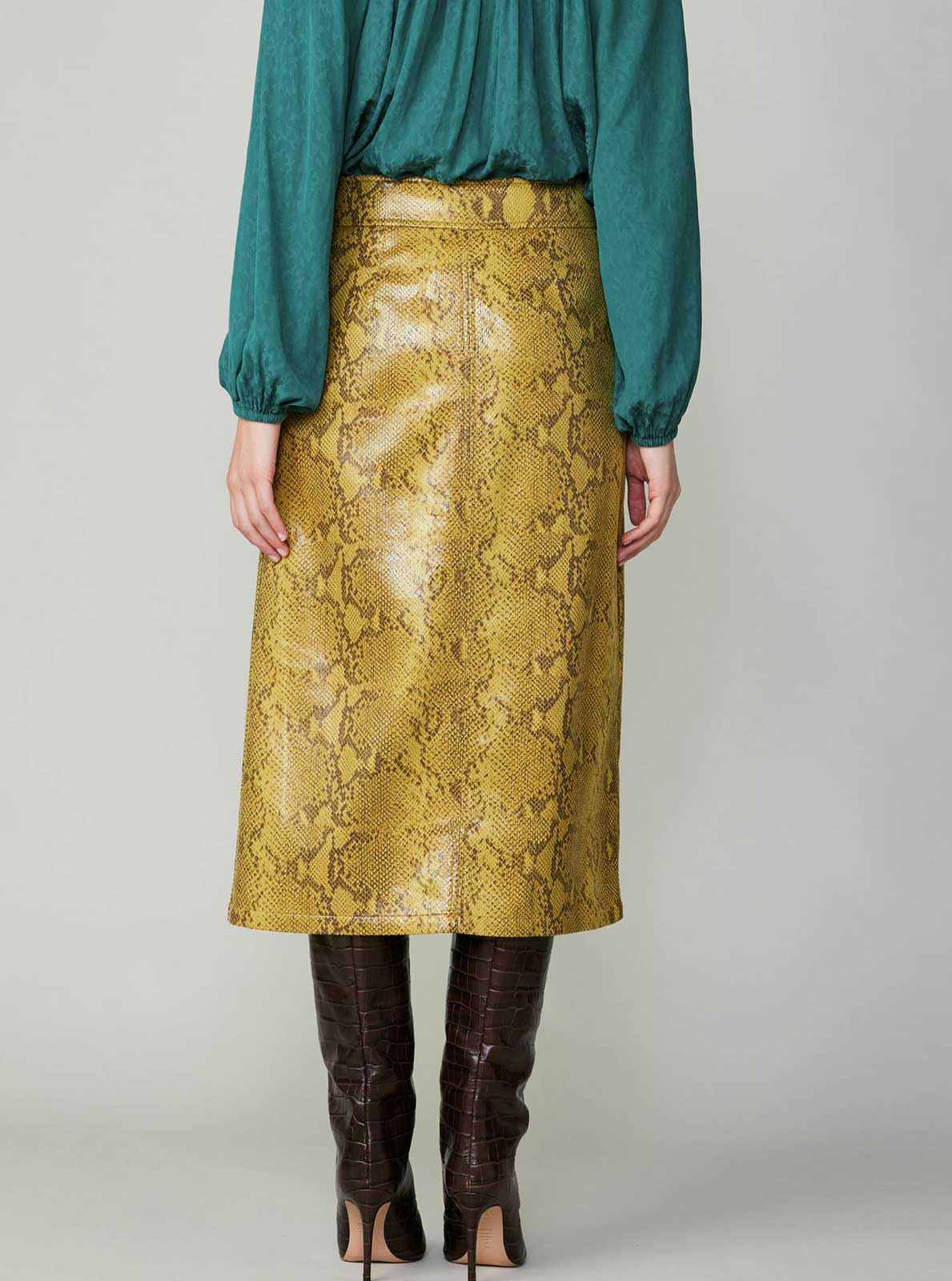 Current Air - Wholesale Skirt - Women's - Snake Print Midi Skirt6