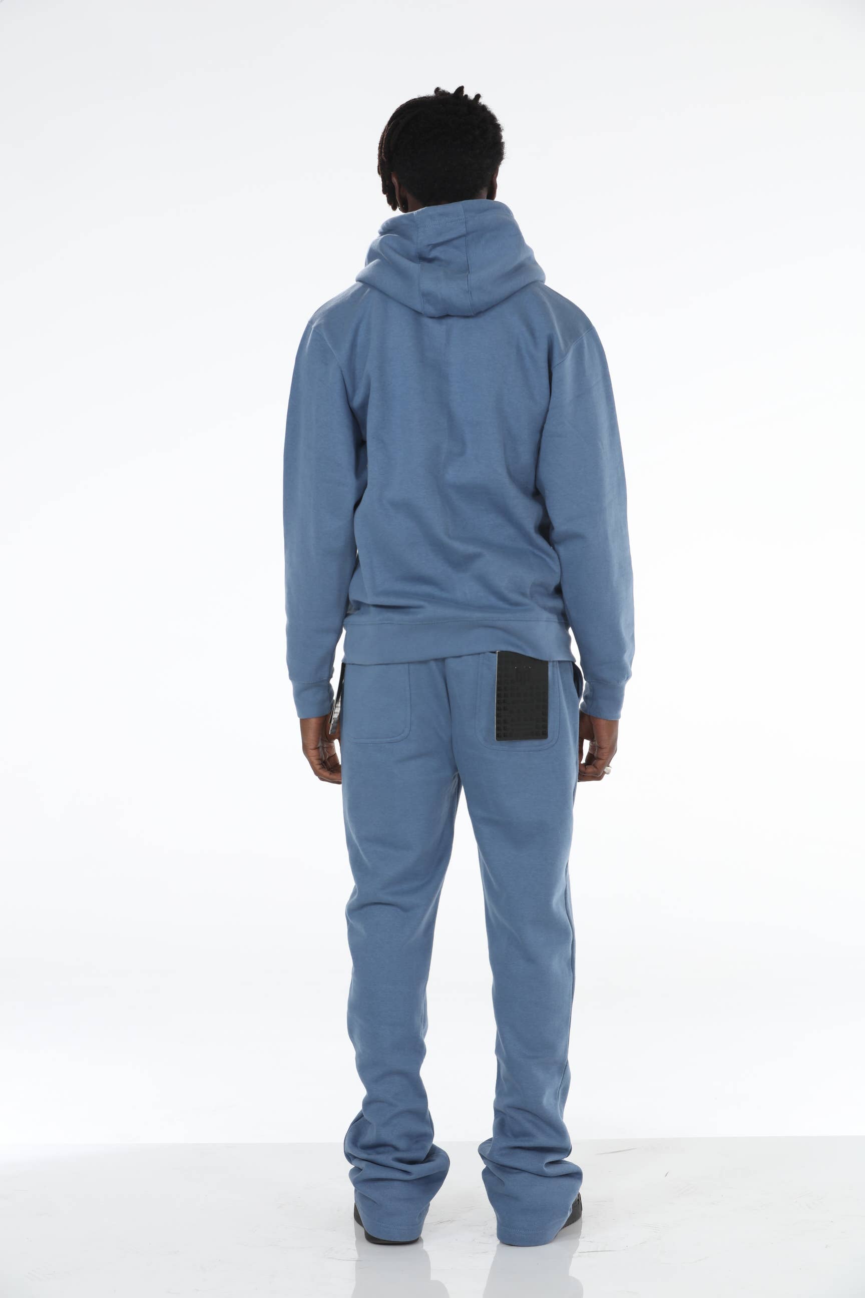 Stylo - Wholesale Tracksuit - Men's - Denim Blue Stacked Flare Sweatsuit4