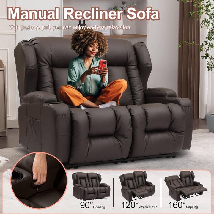 ShipItFurniture - Wholesale Sofa - 54" RV Recliner Loveseat - Manual