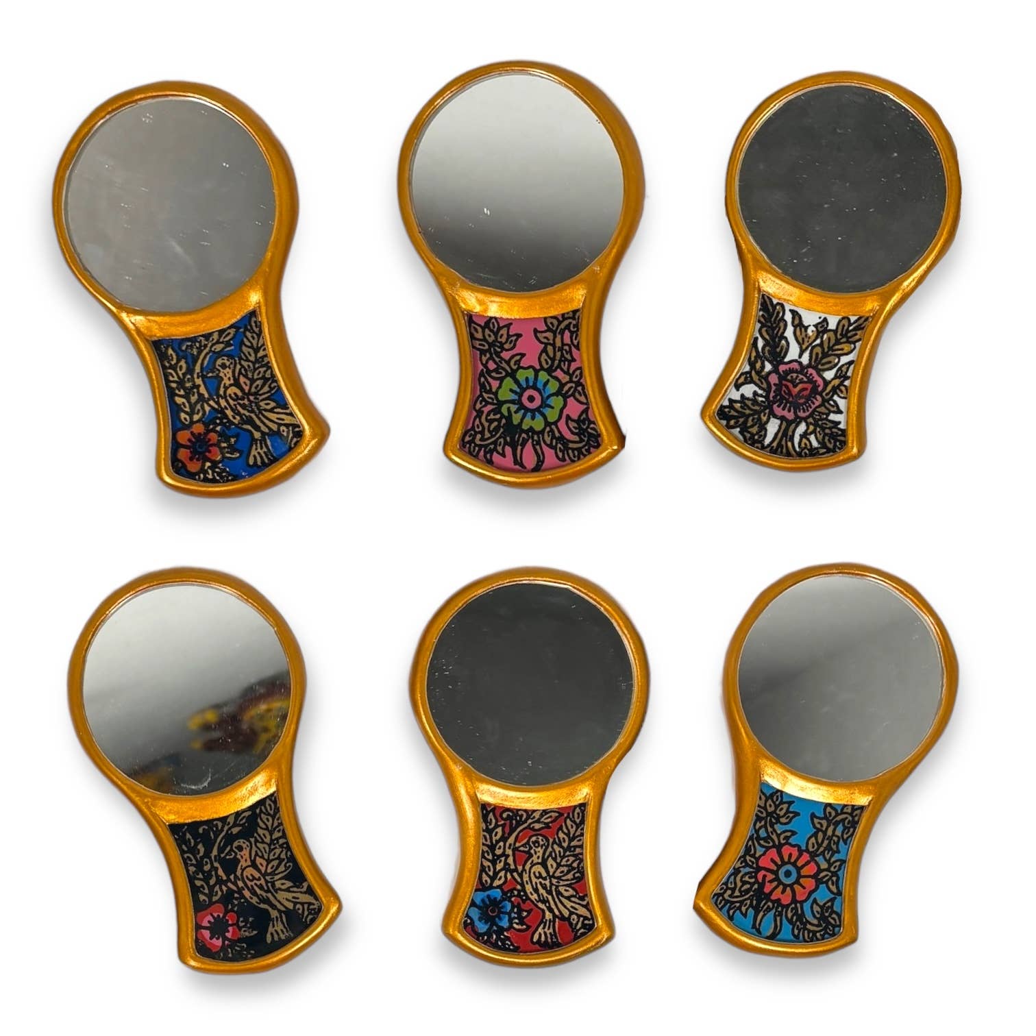 Zoe Artcrafts Corp. – Großhandel Taschenspiegel – Taschenspiegel mit Blumendekor – handlich und kompakt0