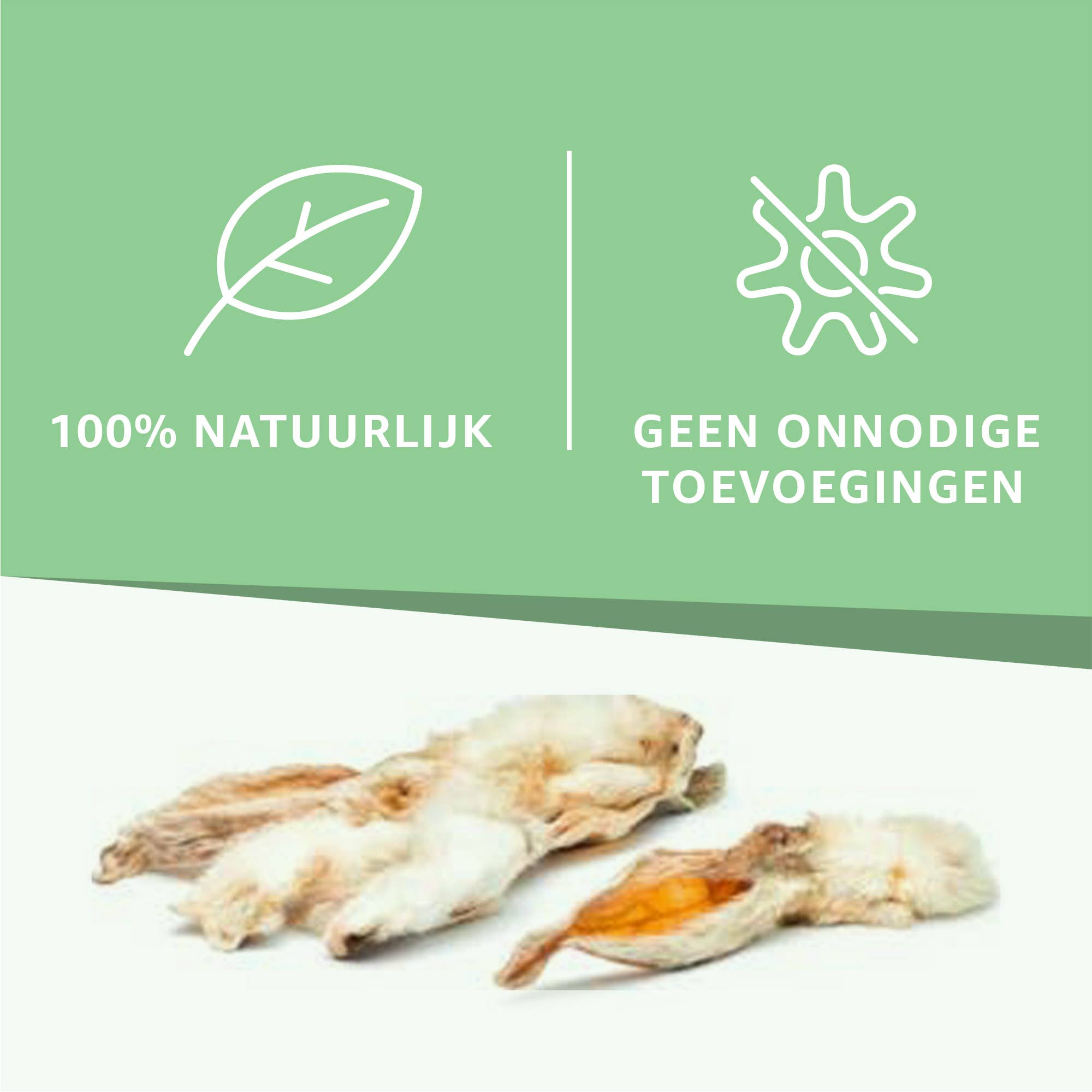 Woef Woef Snacks - Wholesale Pet Treats - Dog - Rabbit Ears with Fur1