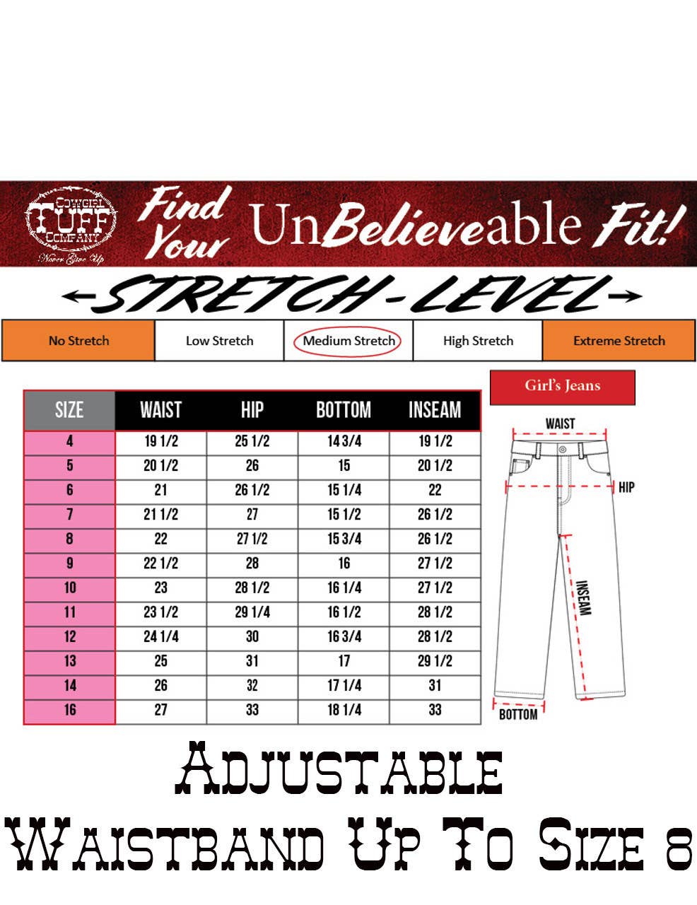 Medium Wash Just Tuff Girl's Trouser for wholesale on Faire2