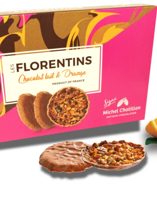 Florentin orange milk chocolate for wholesale by SASU MICHEL CHATILLON