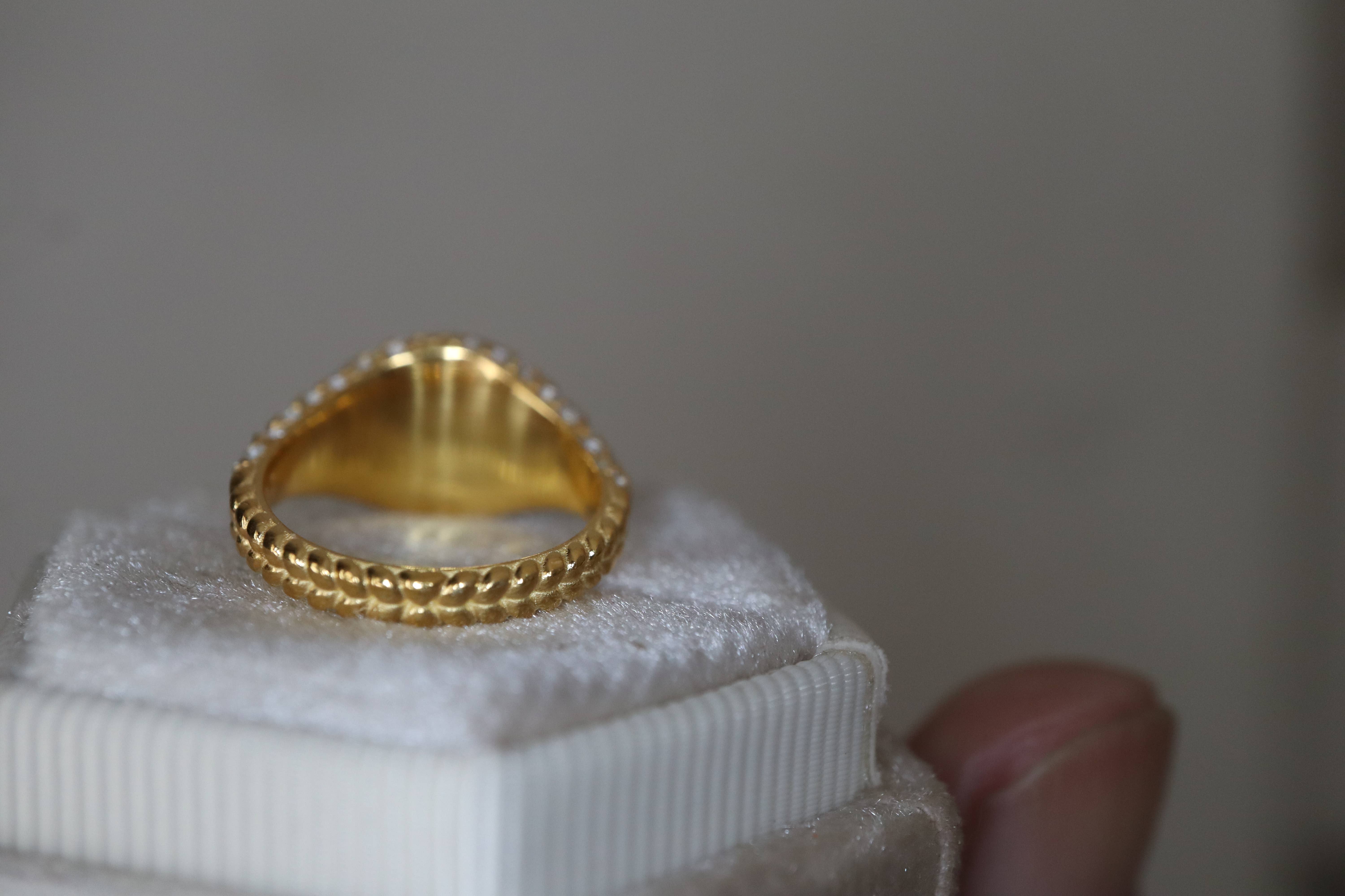 GEMPARA - Wholesale Multi-Stone Ring - 18K Gold Vermeil 925 Silver Pinky Pavé Moissanite Ring 4