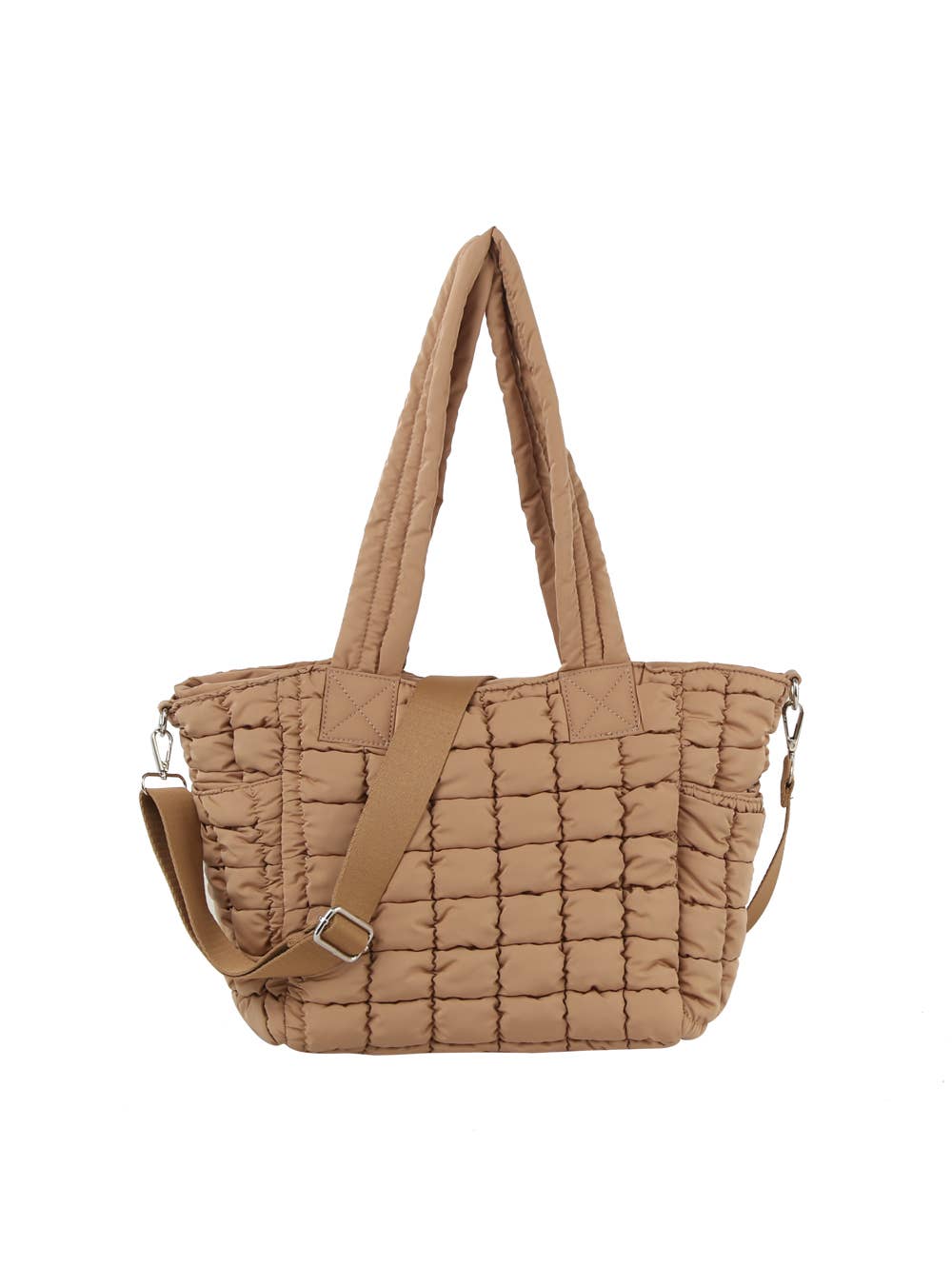 HR CORP - Wholesale Tote Bag - Women's - ecostitch Puffy Qulited Nylon Daily Shopper Tote Bag3