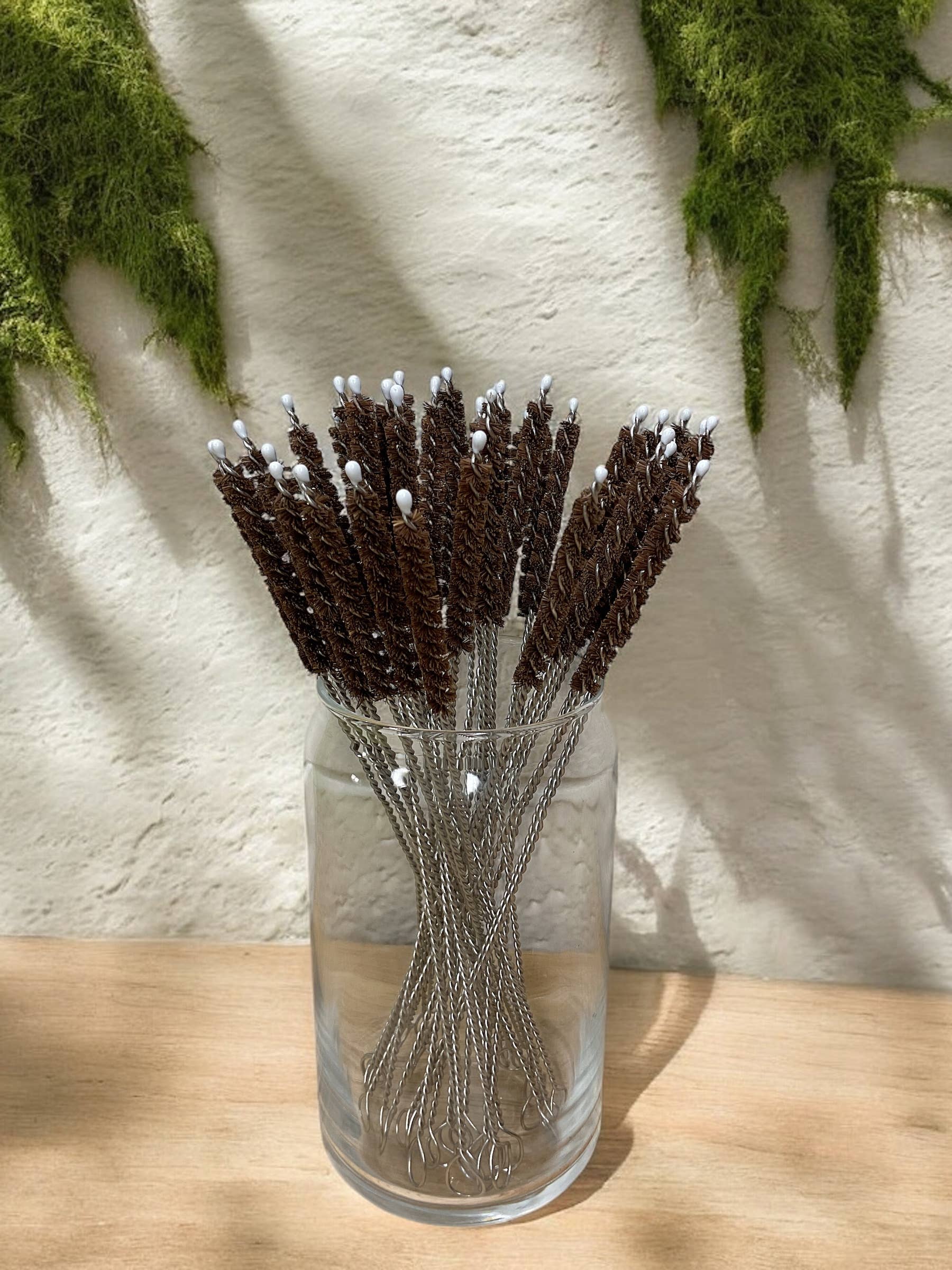 Bamboo Switch - Wholesale Cleaning Brush - 10 Pack - Coconut Fiber Plastic Free Straw Cleaner5