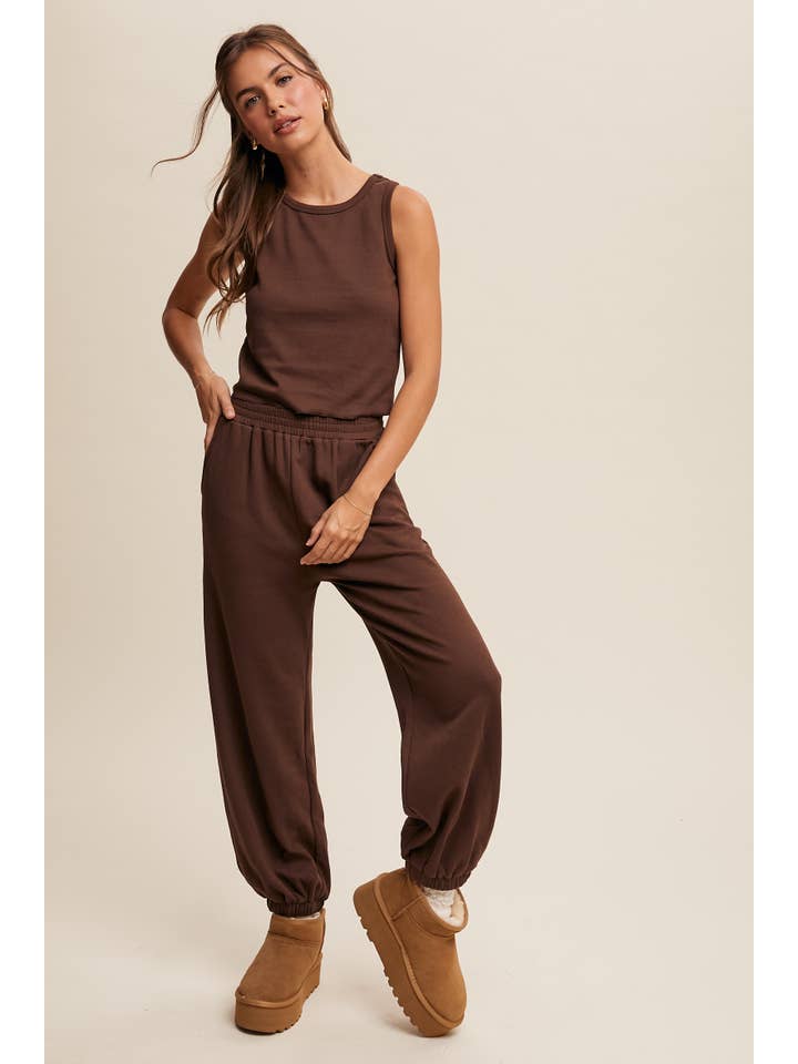Listicle - Wholesale Lounge Set - Women's - Ribbed Knit Tank & Jogger Set