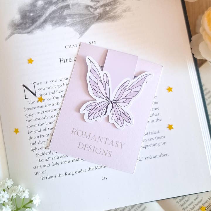 Fairy wings magnetic bookmark for wholesale by Romantasy Designs