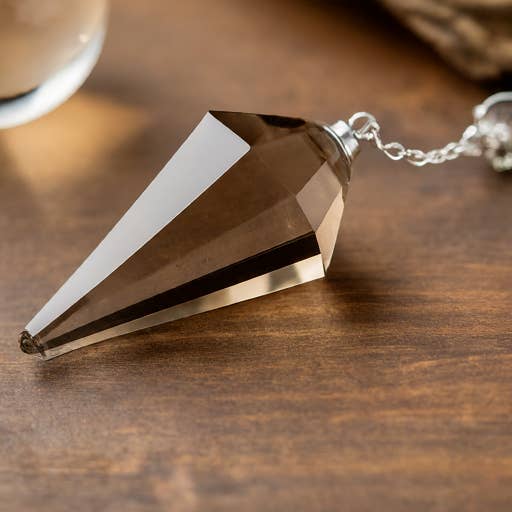 Stonebridge Imports - Wholesale Spiritual Stone/Crystal - Smoky Quartz Pendulum 6 Facets & Bead