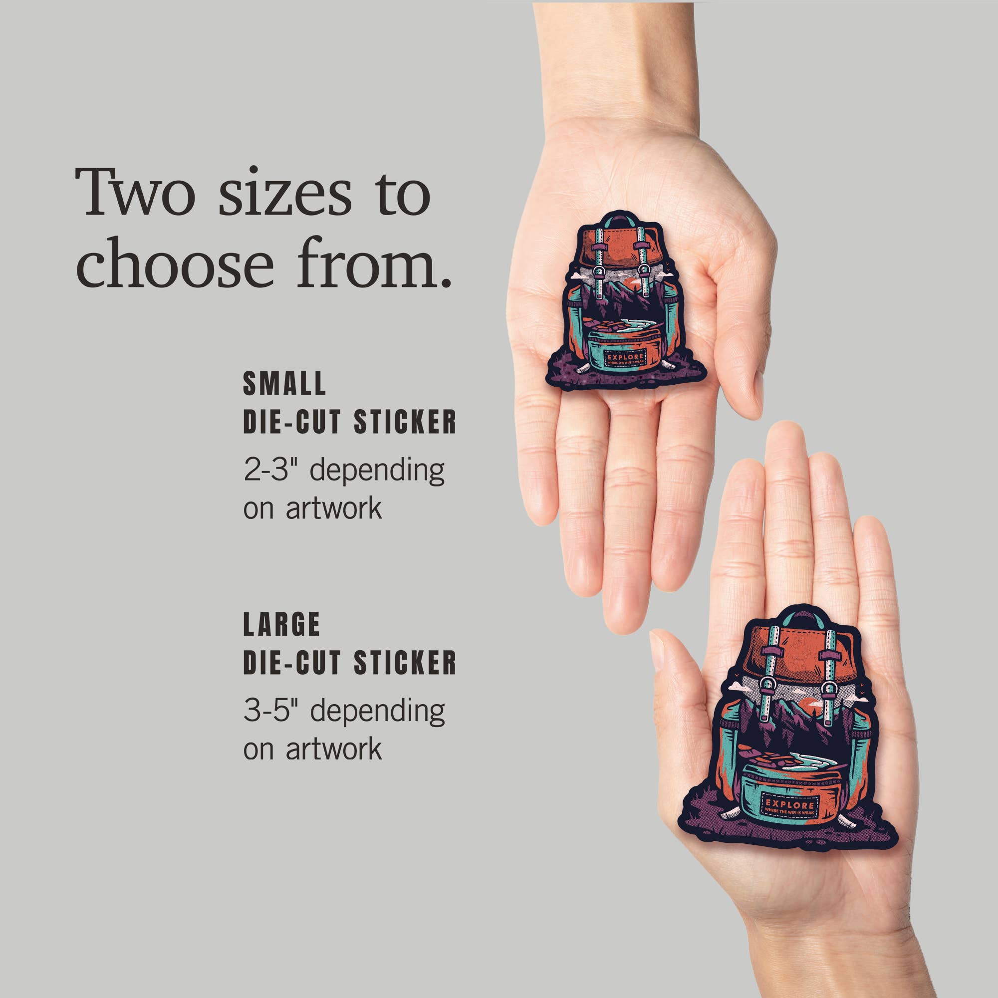 Lantern Press - Venta al por mayor Pegatina - PEGATINAS: Explora dónde el wifi es débil, mochila5