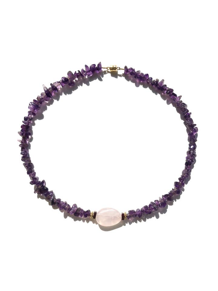 Collana con ametista Love Note per la vendita all'ingrosso da parte di Holi Editions