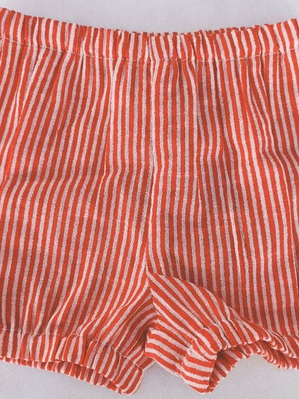 Red Stripes Print Cotton-Linen Boys Diaper Cover for wholesale by Yo Baby