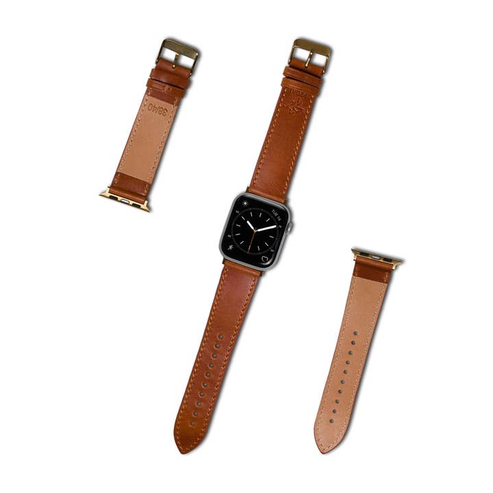 Addison Apple Watch leren band - whisky voor wholesale door Pegai