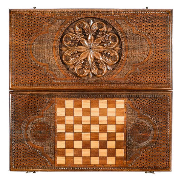 Hrachya Ohanyan - Wholesale Board Game - Hand Made Backgammon Ornamental classic 24"x 12" x 2"1