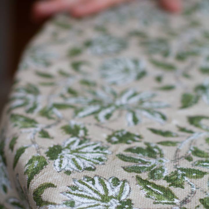 Christina Dickson Home - Wholesale Tablecloth - Woven Floral in Olive Tablecloth