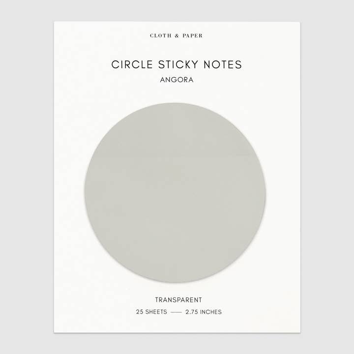 Cloth & Paper - Wholesale Sticky Notes - Transparent Circle Sticky Notes