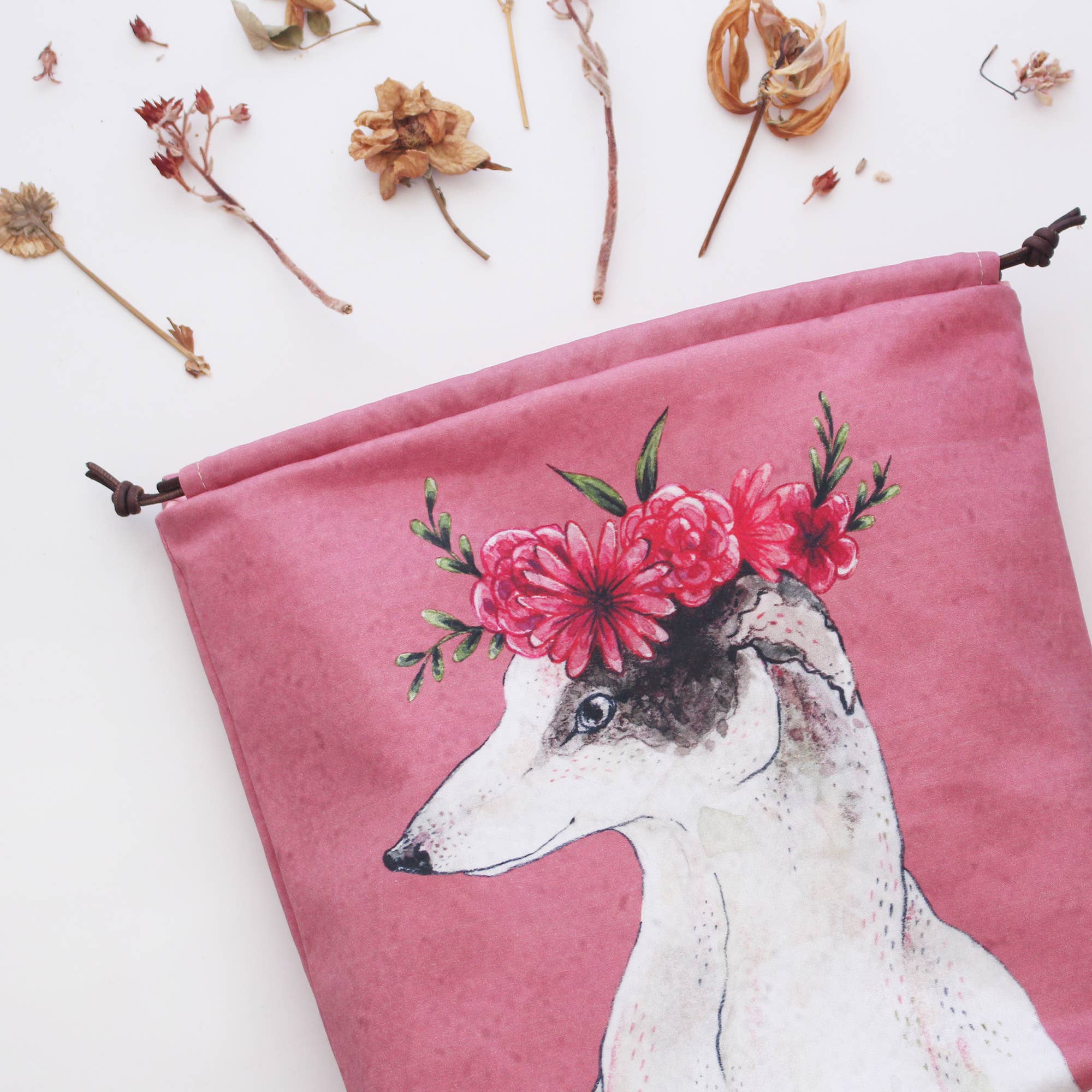 The Blue Rabbit House - Wholesale Drawstring Bag - Women's - Rosie the Dog | Project Bag1