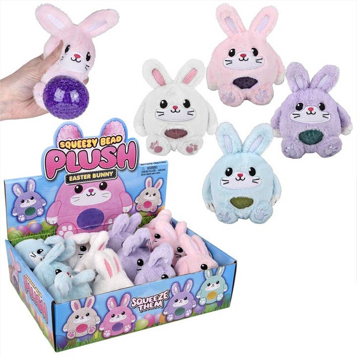 Pagdee Kids Juniors - Venta al por mayor Peluche - Niños y bebés - Conejito de Peluche con Cuentas Apretables - Variado