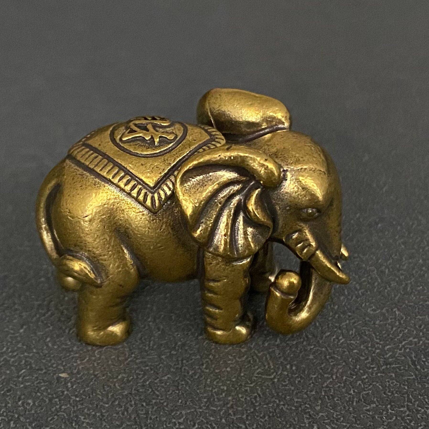 Mio Queena - Wholesale Decorative Figurine - Brass Elephant Crafts Desktop Ornaments Decoration0