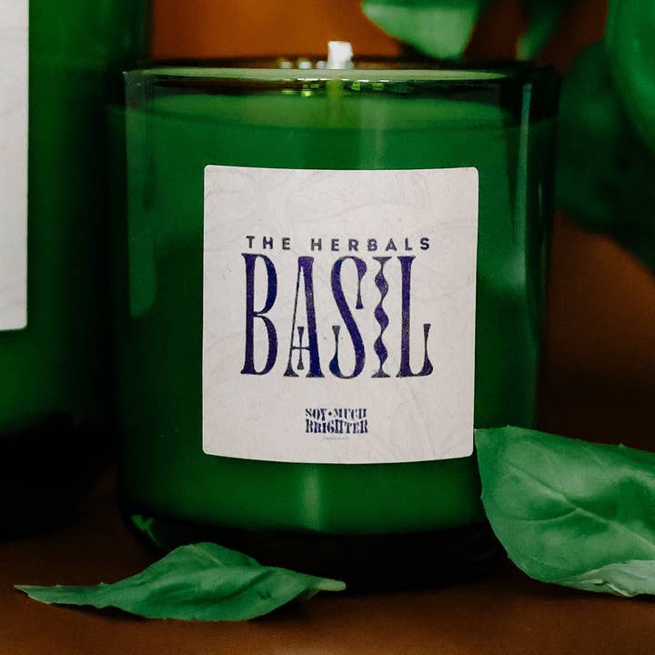 Basil // The Herbals Collection // Mini for wholesale by Soy Much Brighter Candle Co.