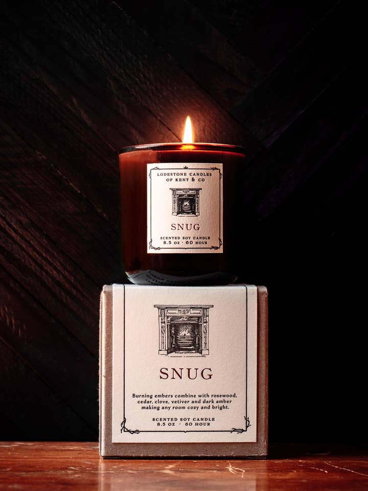 Snug | Luxury Soy Candle for wholesale by Lodestone Candles | Luxury Soy Candles
