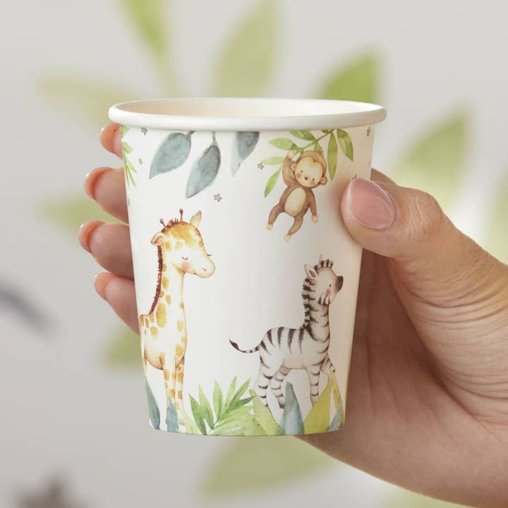 Kate Aspen - Wholesale Disposable Cup - Safari Baby 7 oz. Paper Cups (Set of 16)4