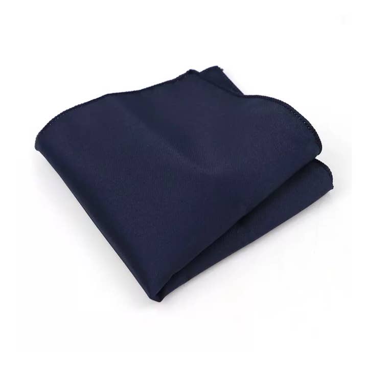 Donkerblauw satijnen pochet in marineblauw voor wholesale door Tie Mood