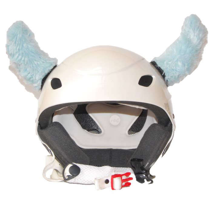 Pink Yak - Wholesale Sporting Accessories - Plush Blue Horns for Ski Helmets and other Helmets1