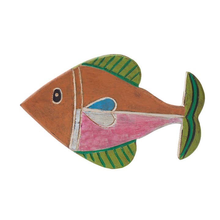 Orange/Red Fish Wall Decor for wholesale by Beachcombers