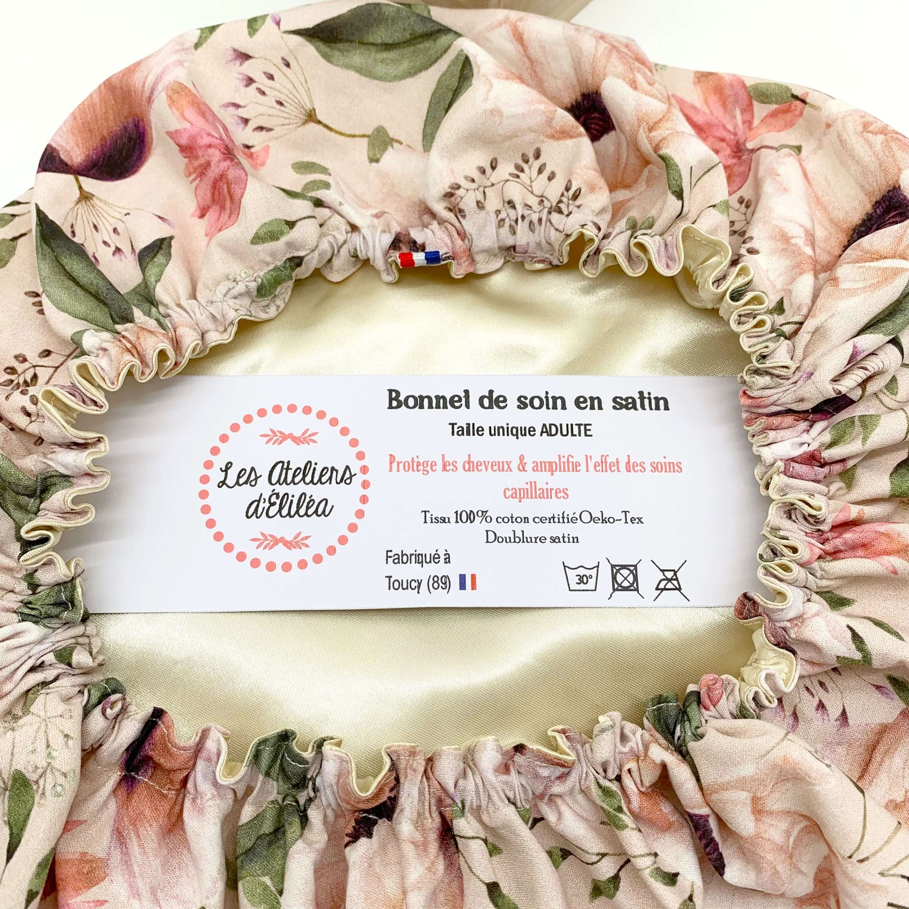 Les Ateliers d’Éliléa - Vente Base/primer de soins capillaires - Bonnet de soin capillaire en satin Adulte & Enfant4