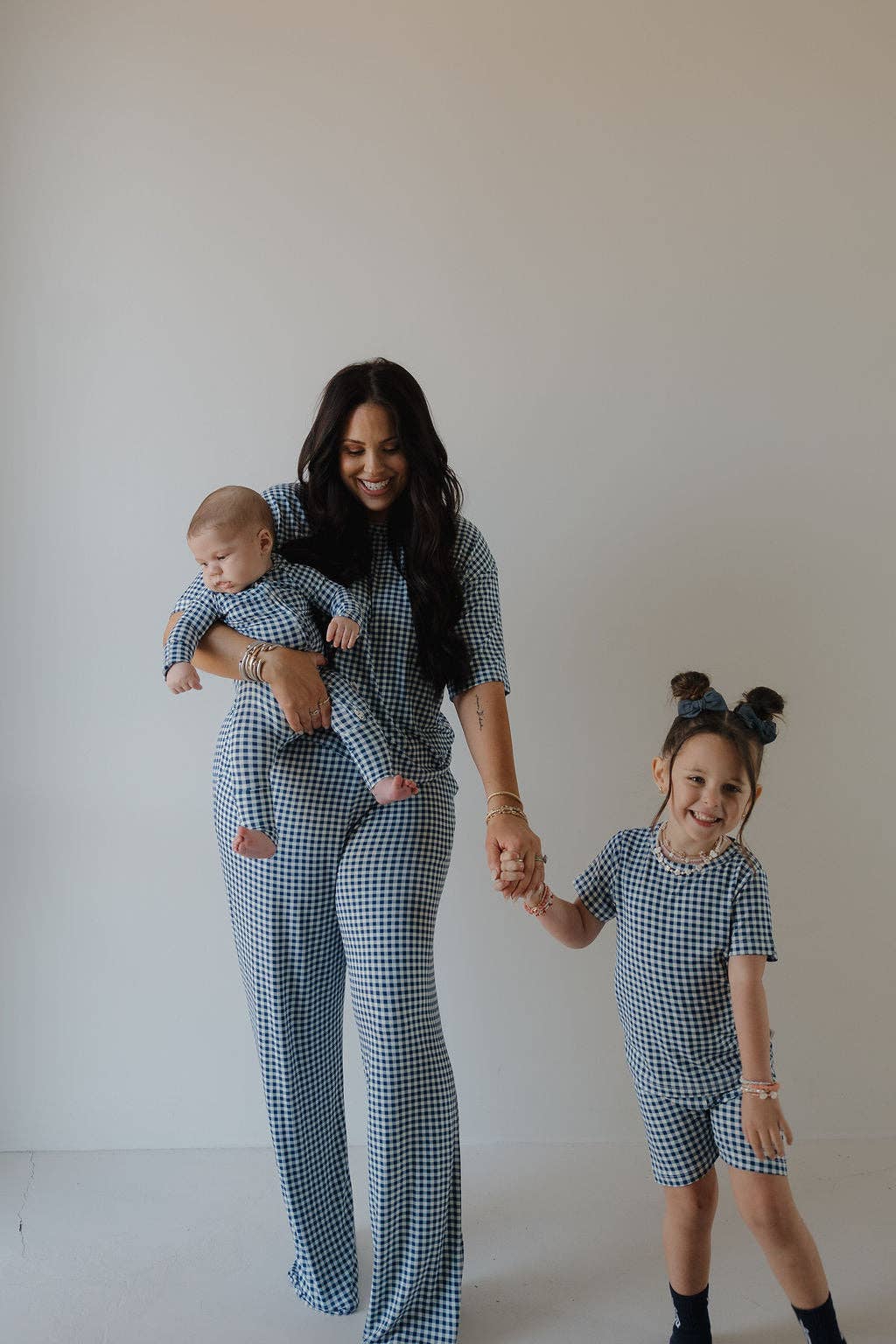 Forever French Baby - Wholesale Sleepsuit - Baby - Bamboo Zip Pajamas | Blue Gingham7