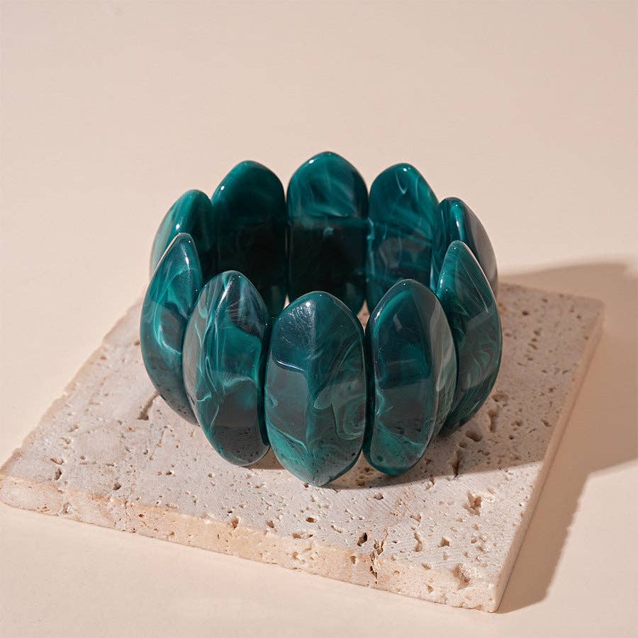 Dipped Shop - Wholesale Beaded Bracelet - Vintage Wide Resin Splicing Acrylic Bracelets DP25D62310