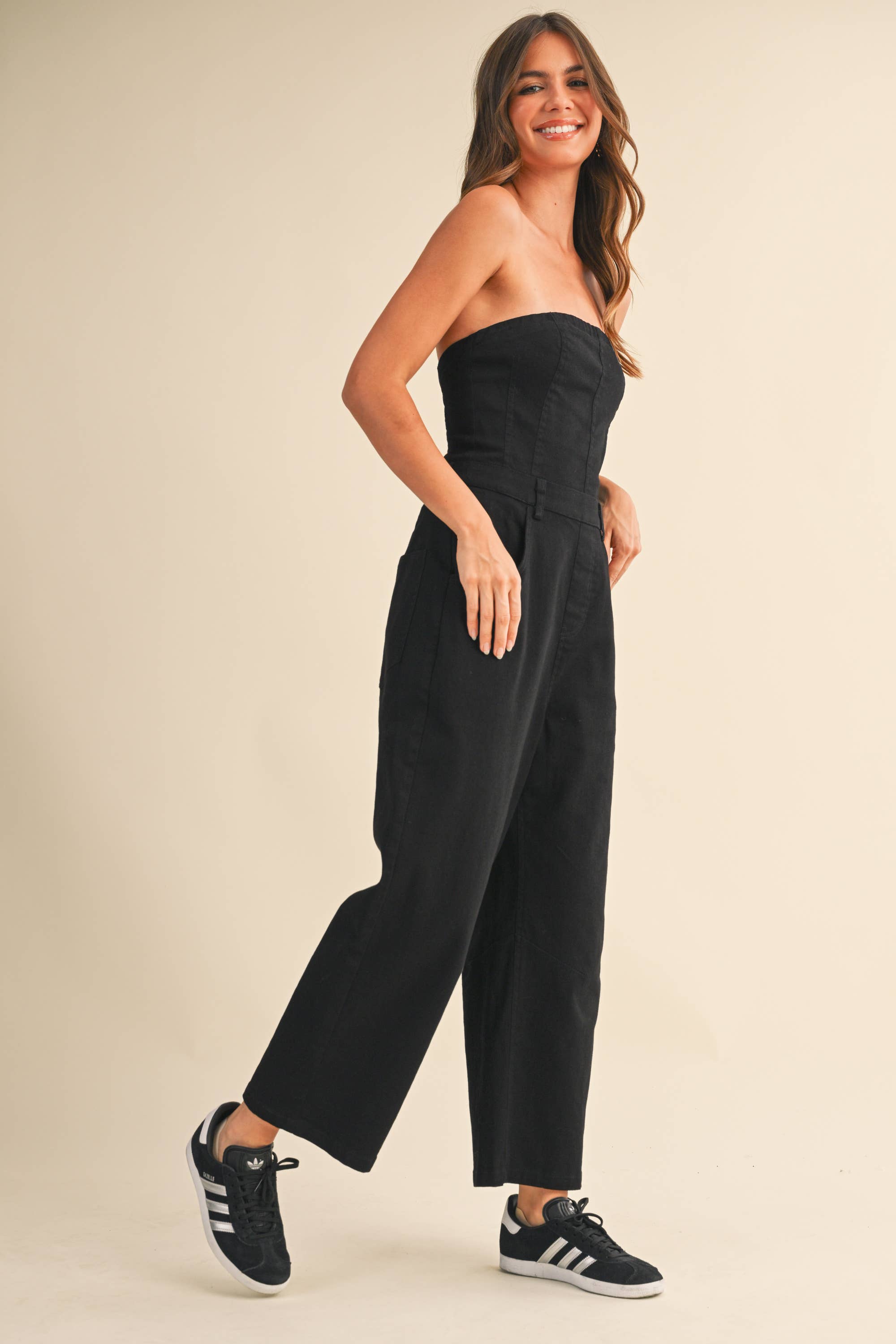 Klesis - Wholesale Jumpsuit - Women's - IJP3099-G STRAPLESS BARREL PANTS JUMPSUIT16