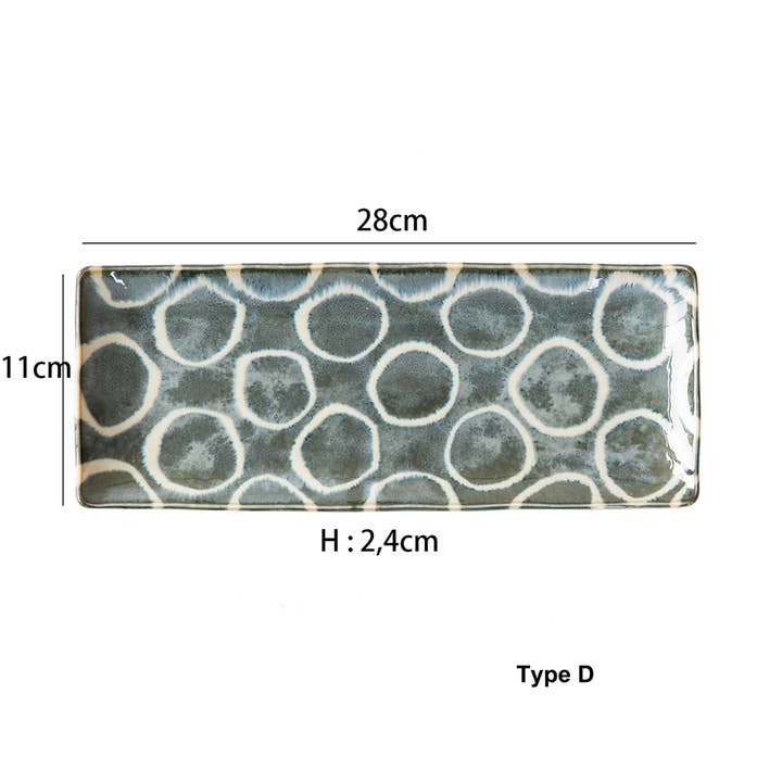 MinoCraft – wholesale Dinner plate – Mino-yaki handmade rectangular plate2