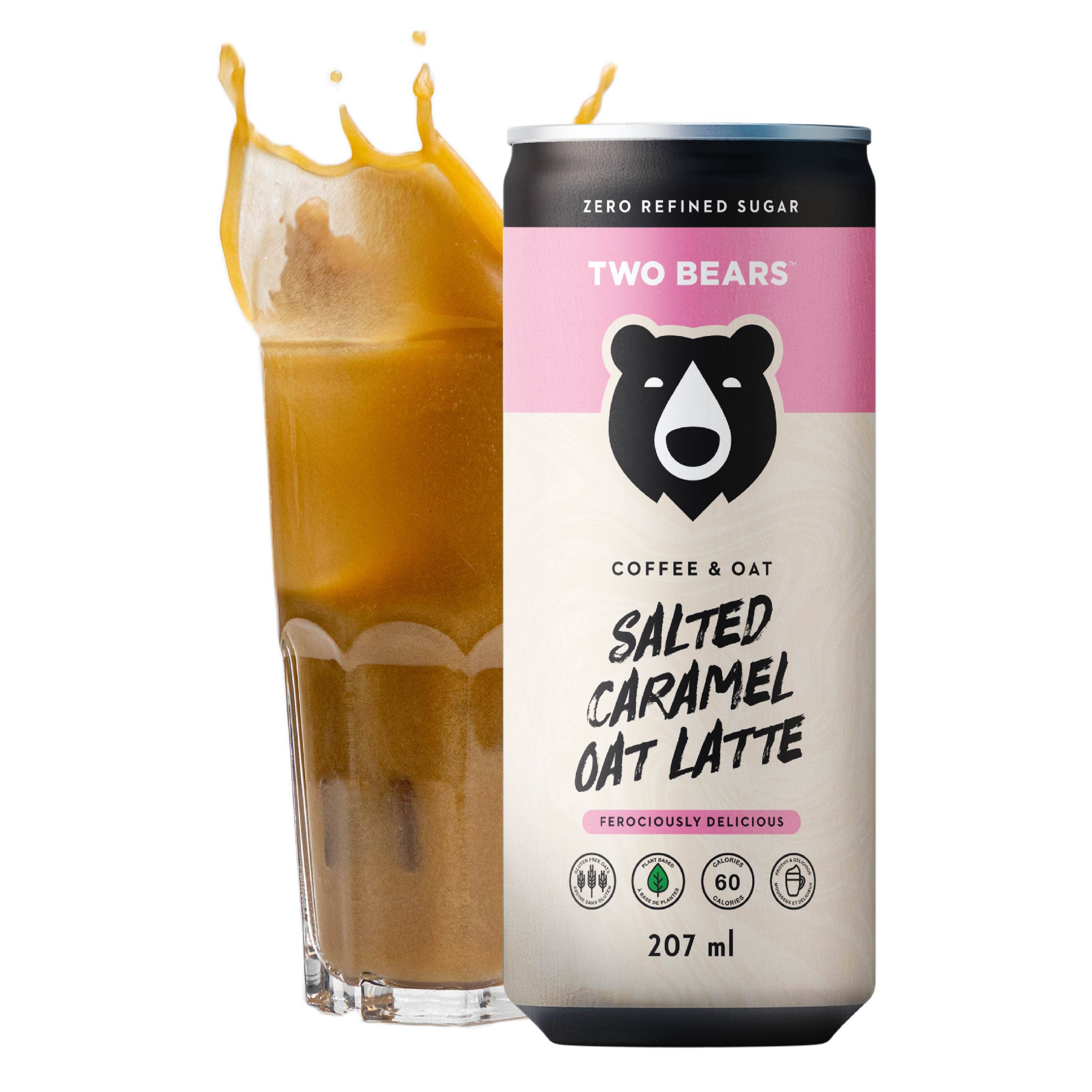 Two Bears - Wholesale Iced Coffee/Cold Brew - Frothed Salted Caramel Oat Latte (207 ml)3