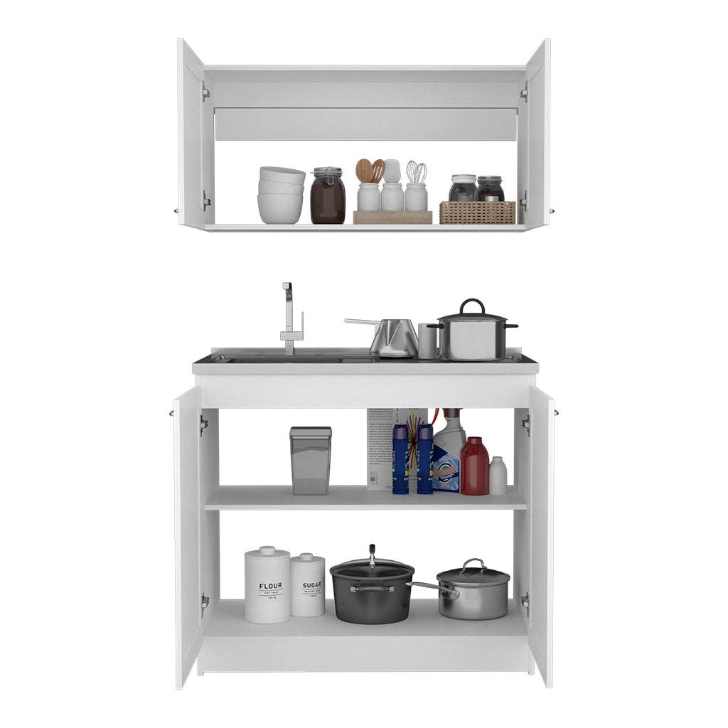 Blank Zurich Kitchen Set, with Lower and Upper Furniture for wholesale on Faire4
