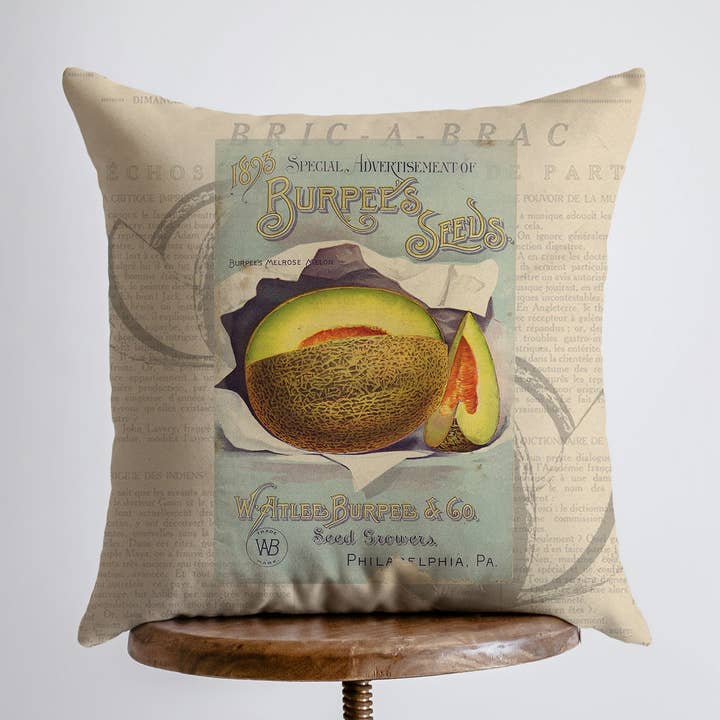 Cantaloup | Housse d'oreiller | Vegan | Cadeau végétalien | Décoration de ferme | Décoration d'intérieur | Coussin | Oreiller | Housses d'oreiller d'appoint | Décor Country pour la vente par UniikPillows