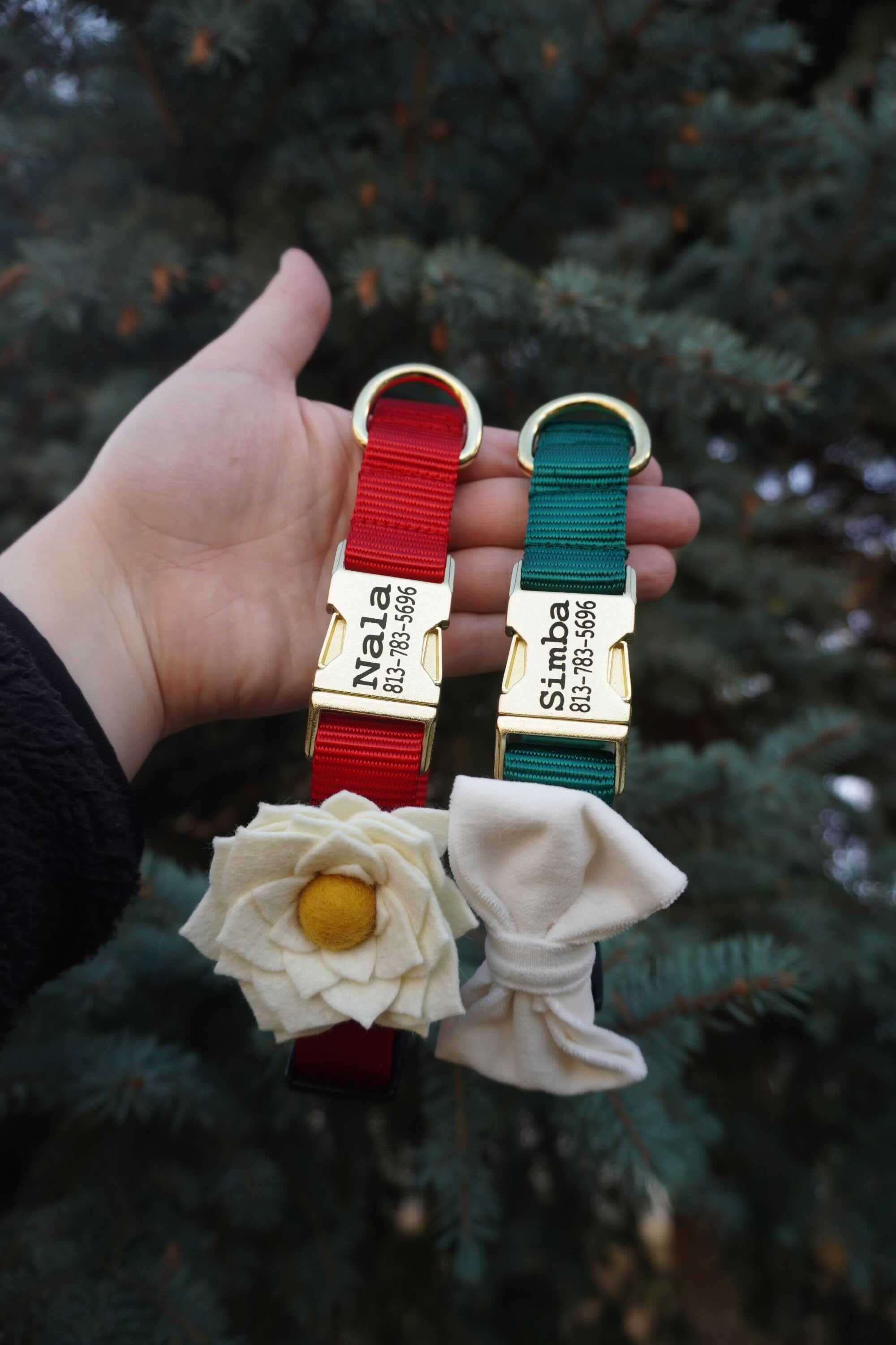 Mimi Green – Großhandel Haustierhalsband – Hund – Joy Holiday Hundehalsband Flower (3 Farben!)1