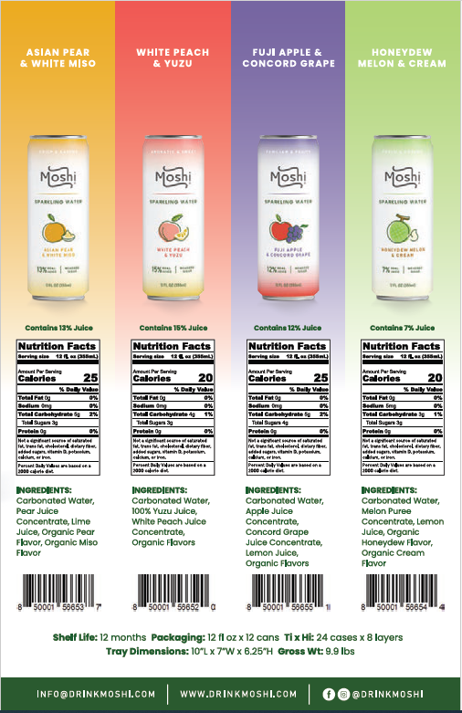 Brooklyn Food & Beverage - Wholesale Sparkling Water - Moshi Sparkling Water - White Peach + Yuzu3