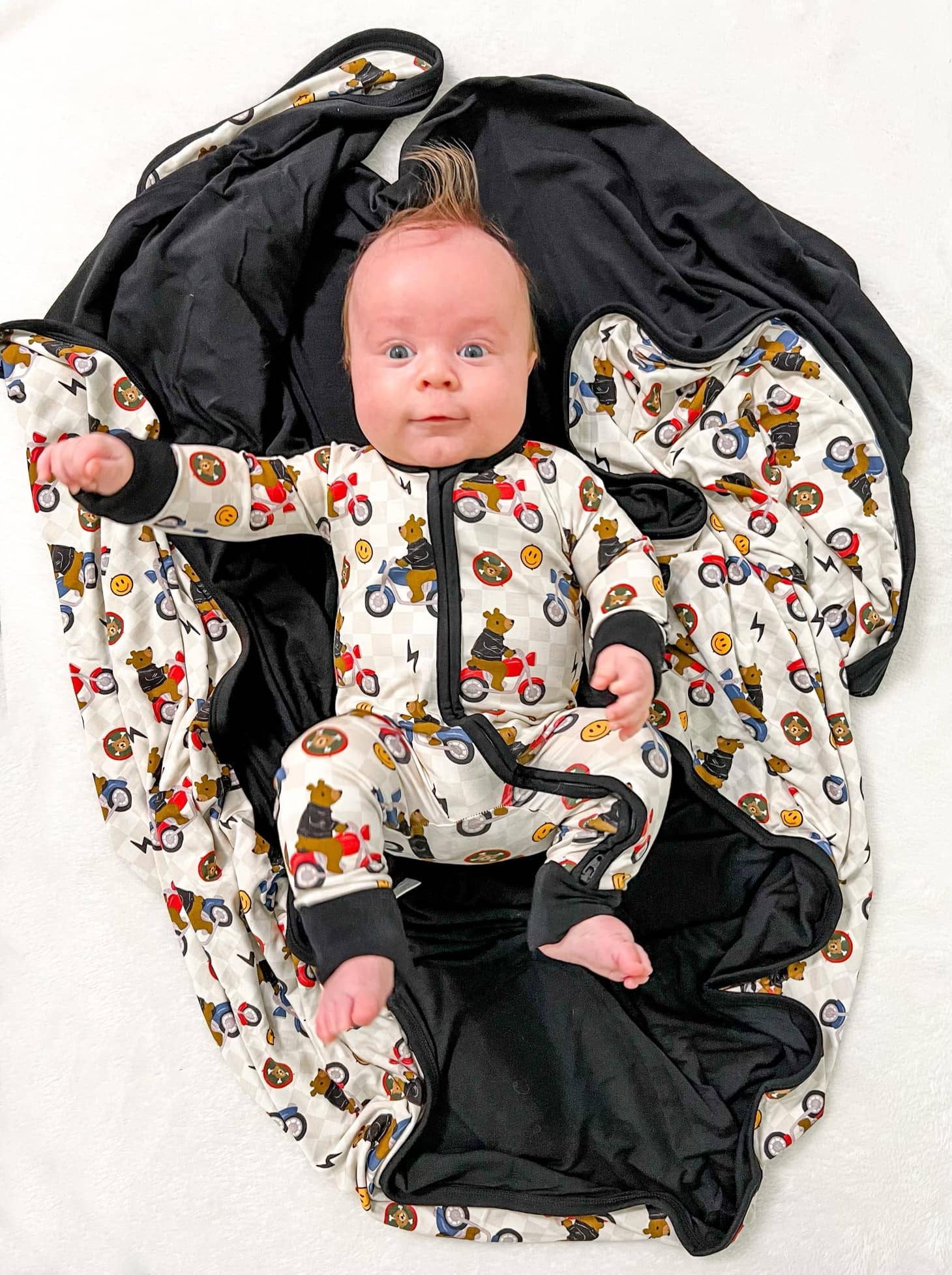 Joan's - Wholesale Sleepsuit - Baby - Biker Bear Zippy (Bear Cub Biker Club)1