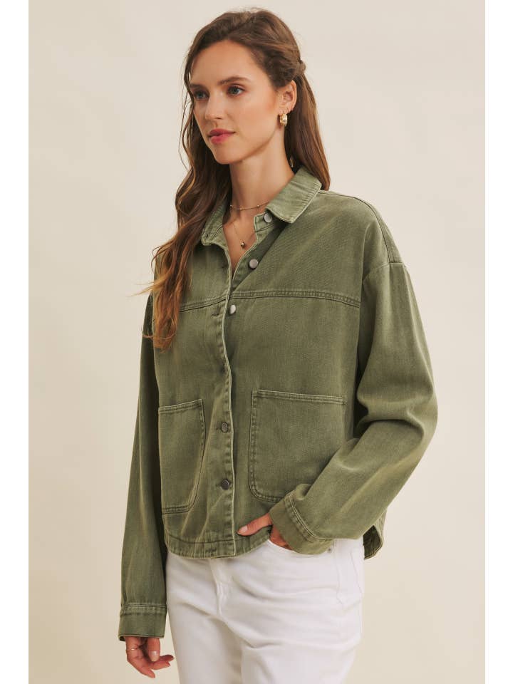 in february - Wholesale Jacket - Women's - ONE OF A KIND WASHED COTTON TWILL UTILITY OVERSIZED JACKET18