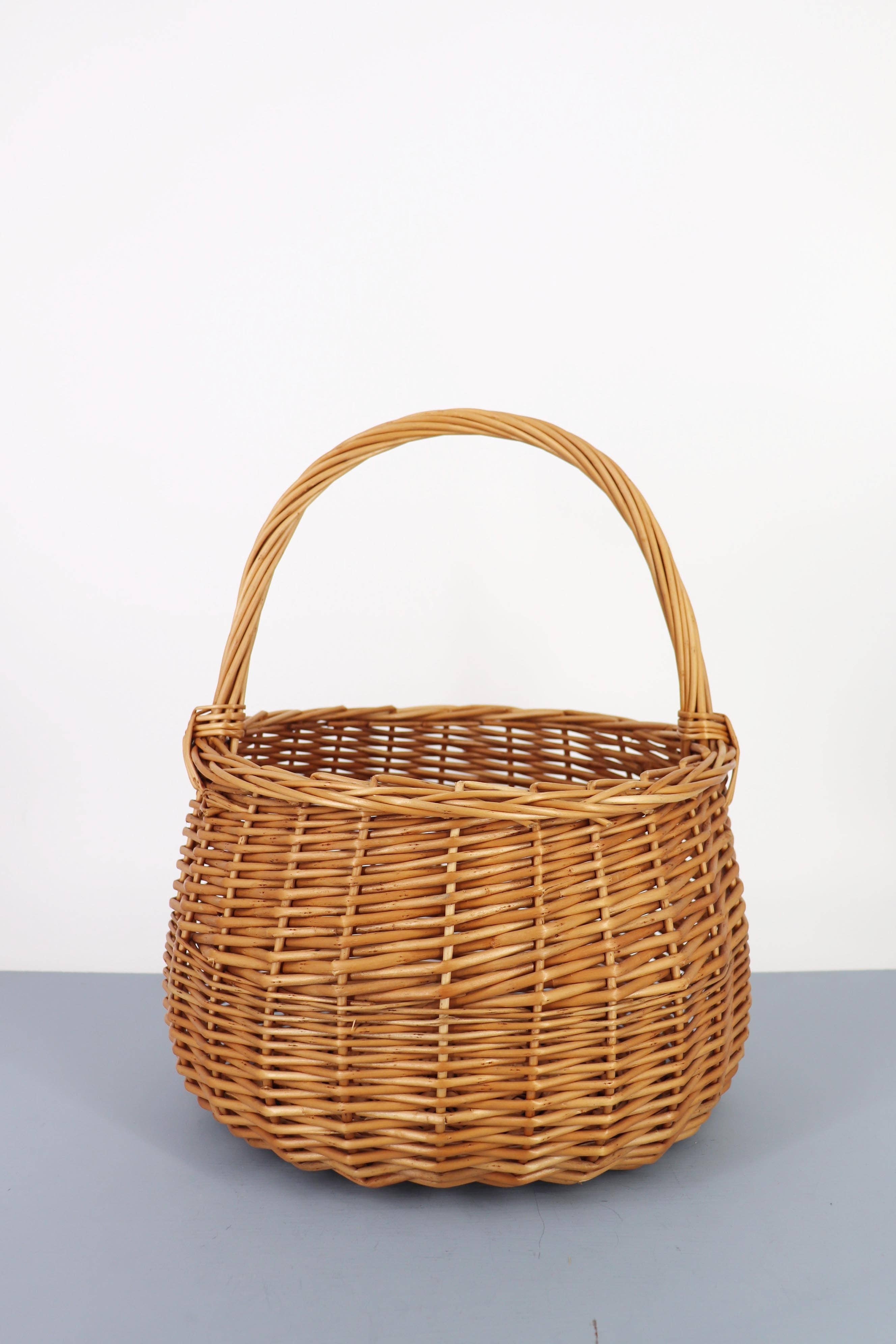 Eturel Madrid - Venta al por mayor Cestas - Cesta redonda mimbre natural6