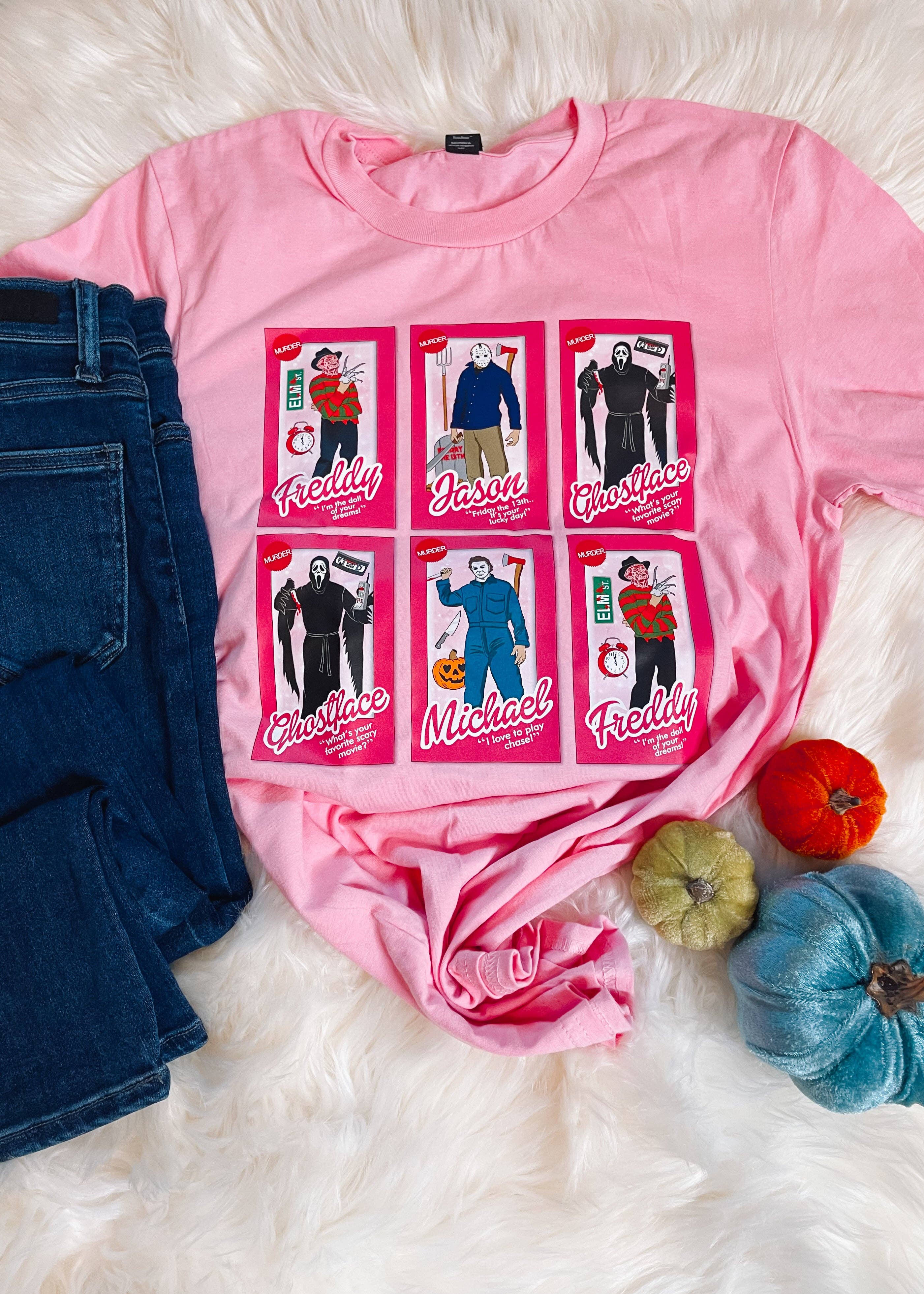 The Sassy Owl - Wholesale Screen Printed T-Shirt - Women's - Horror Movie Characters Barbies Graphic Tee (S-2XL)2