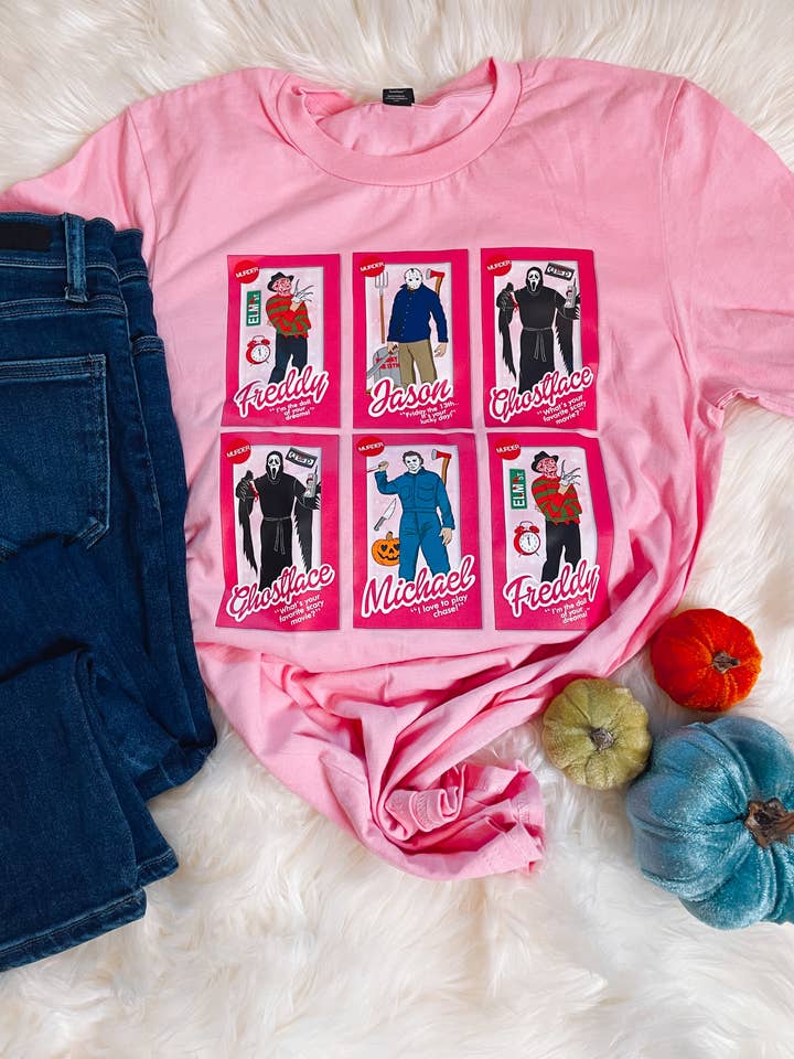 The Sassy Owl - Wholesale Screen Printed T-Shirt - Women's - Horror Movie Characters Barbies Graphic Tee (S-2XL)2